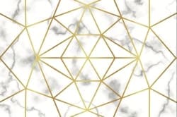 Geometric Gold Marble